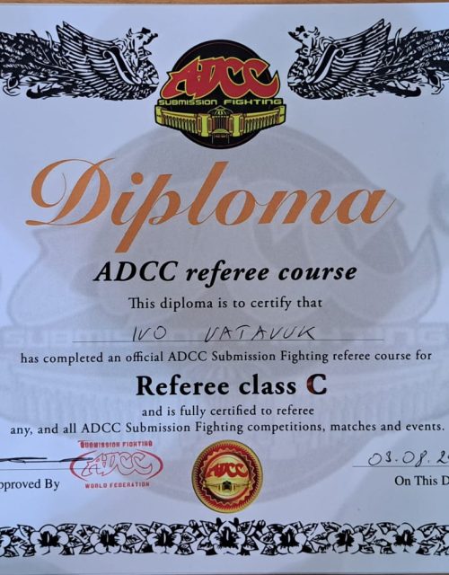 ADCC Referee Course u Zadru-Diploma