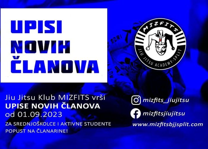 Upisi u Mizfits BJJ akademiju u Splitu