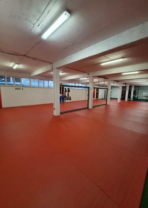 200 m² crvenog roll tatamija u sportskoj dvorani Split, dva borilišta MAT 1 i MAT 2