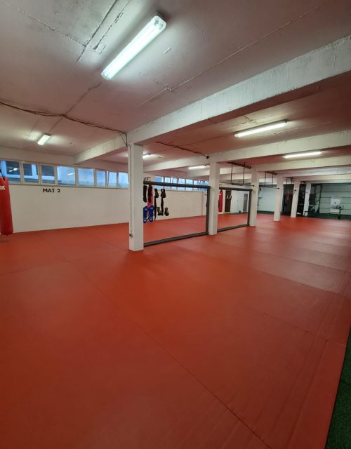 200 m² crvenog roll tatamija u sportskoj dvorani Split, dva borilišta MAT 1 i MAT 2