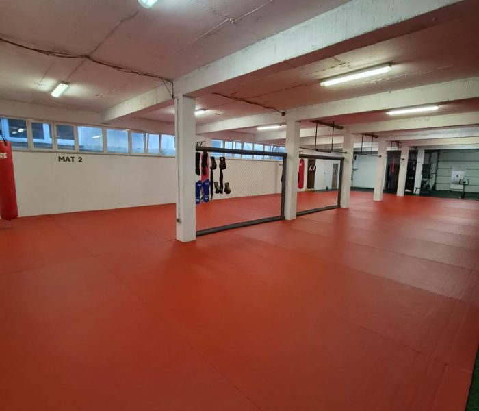 200 m² crvenog roll tatamija u sportskoj dvorani Split, dva borilišta MAT 1 i MAT 2