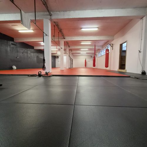 Pogled na tatami borilišta i kondicijski kutak