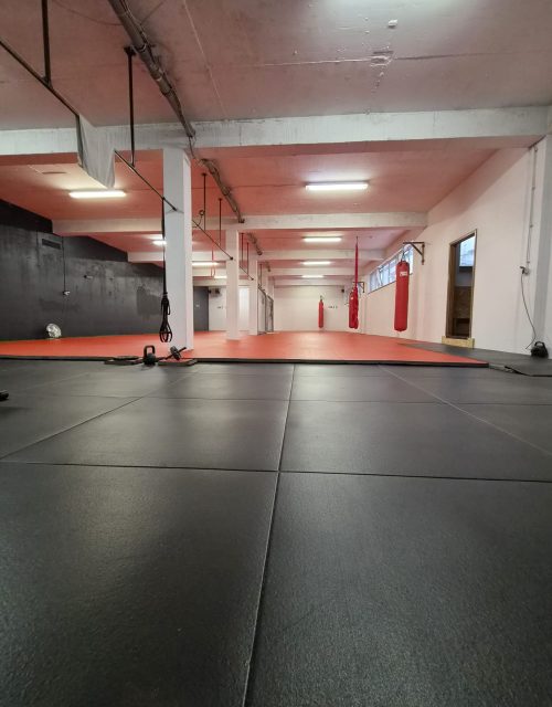 Pogled na tatami borilišta i kondicijski kutak