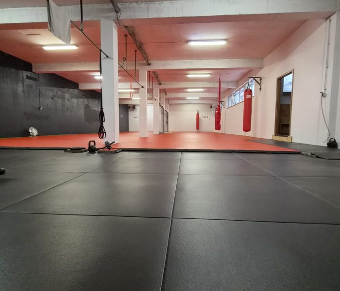 Pogled na tatami borilišta i kondicijski kutak